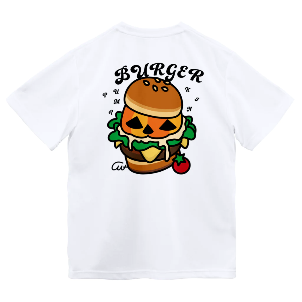 イラスト MONYAAT のバックプリント　バーガー ドライTシャツ