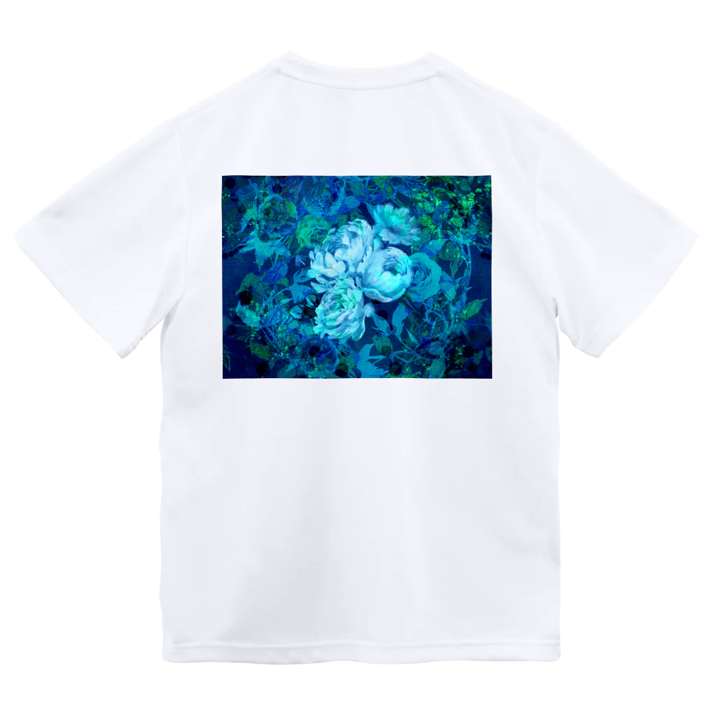 NORIMA'S SHOP の薔薇、芍薬、牡丹のボタニカルブーケと螺鈿模様の壁紙イラスト ドライTシャツ