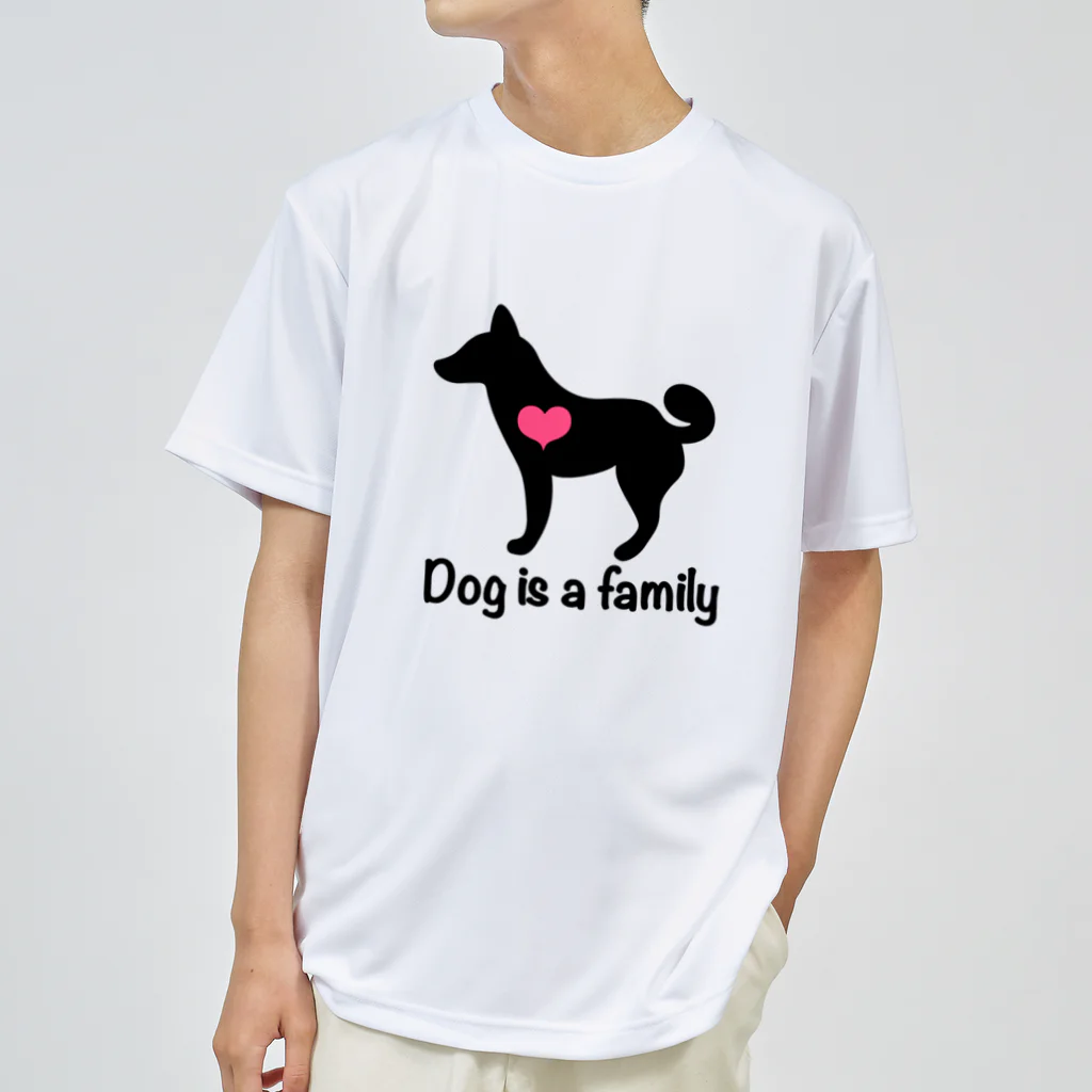 保護猫支援ショップ・パール女将のお宿の犬は家族 ドライTシャツ