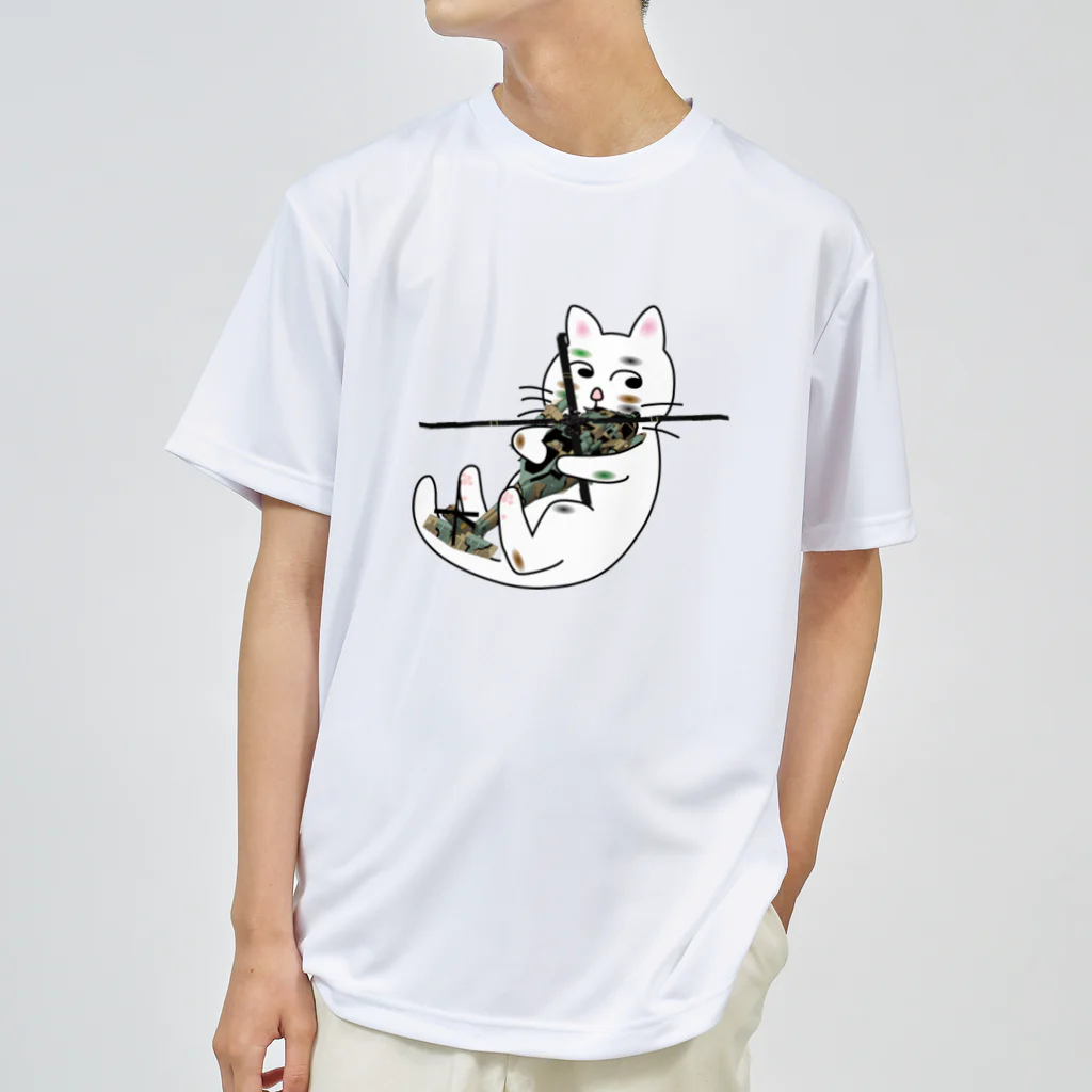 Y.T.S.D.F.Design　自衛隊関連デザインの猫 ドライTシャツ