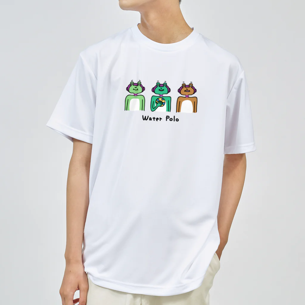 PokuStarの水球　カエルチーム ドライTシャツ