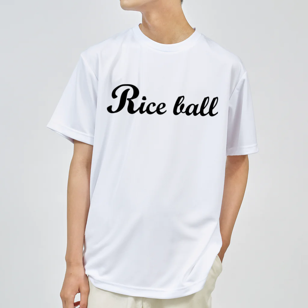 MUSUTCH（むすっち） SHOPの「Riceball」黒ロゴドライTシャツ Dry T-Shirt