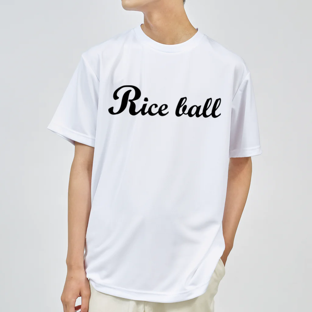 MUSUTCH（むすっち） SHOPの「Riceball」黒ロゴドライTシャツ ドライTシャツ