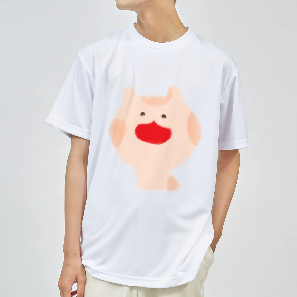 ieTのフワネコ「わ」 ドライTシャツ