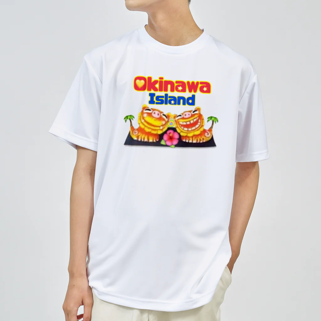 沖縄大好きシーサーちゃんの沖縄🌴アイランド ドライTシャツ