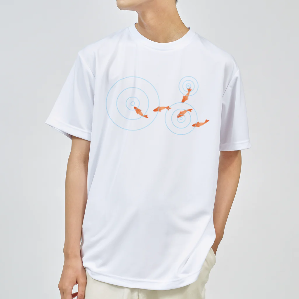 kasipomの泳ぐ金魚 ドライTシャツ