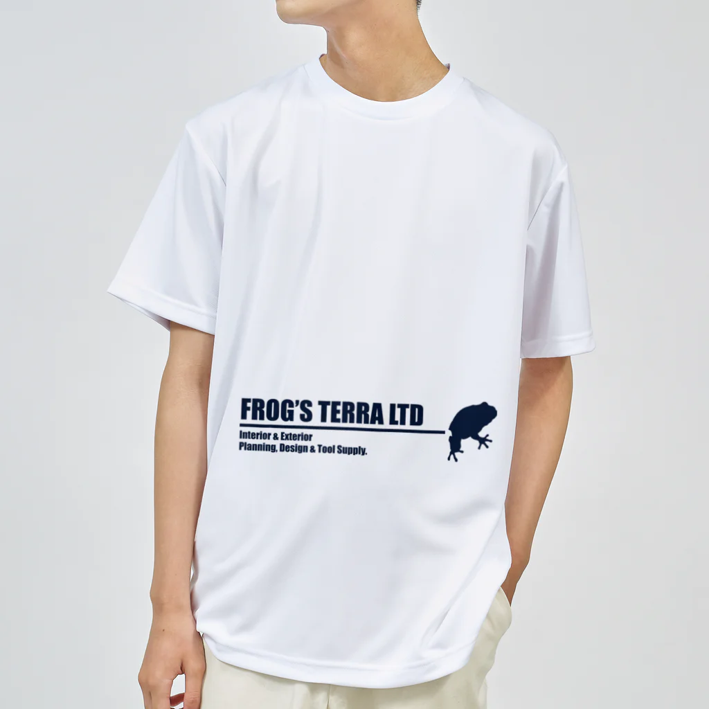 FROG'S TERRA LTDのシルエット　ロゴ　ディープシーブルー ドライTシャツ