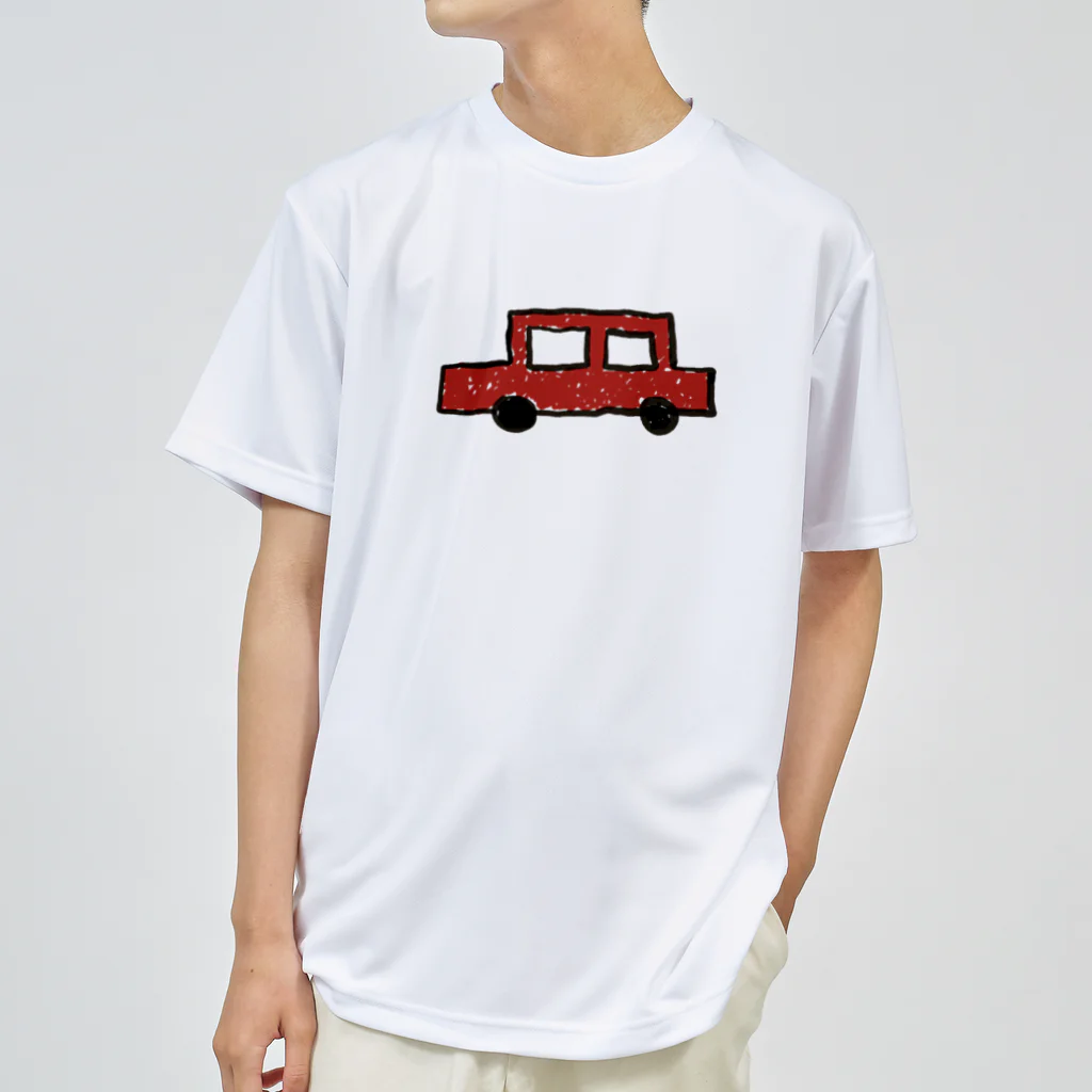 tamaccoの赤い車 ドライTシャツ