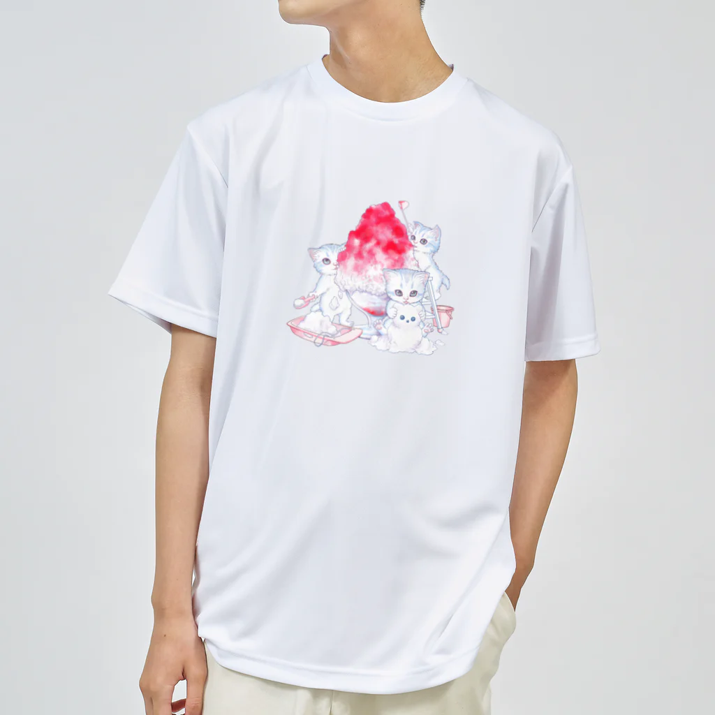 nya-mew（ニャーミュー）のかき氷大好き Dry T-Shirt
