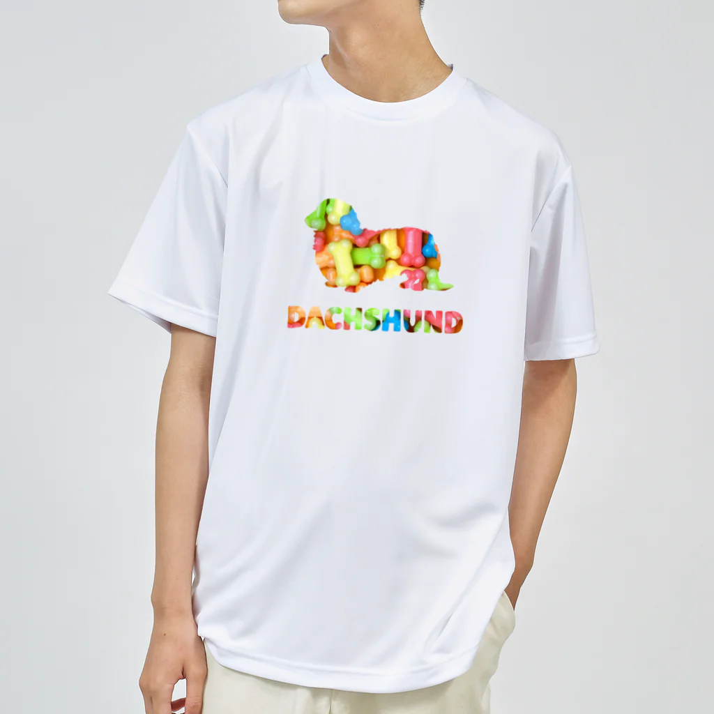 onehappinessのダックスフンド　骨ガム Dry T-Shirt