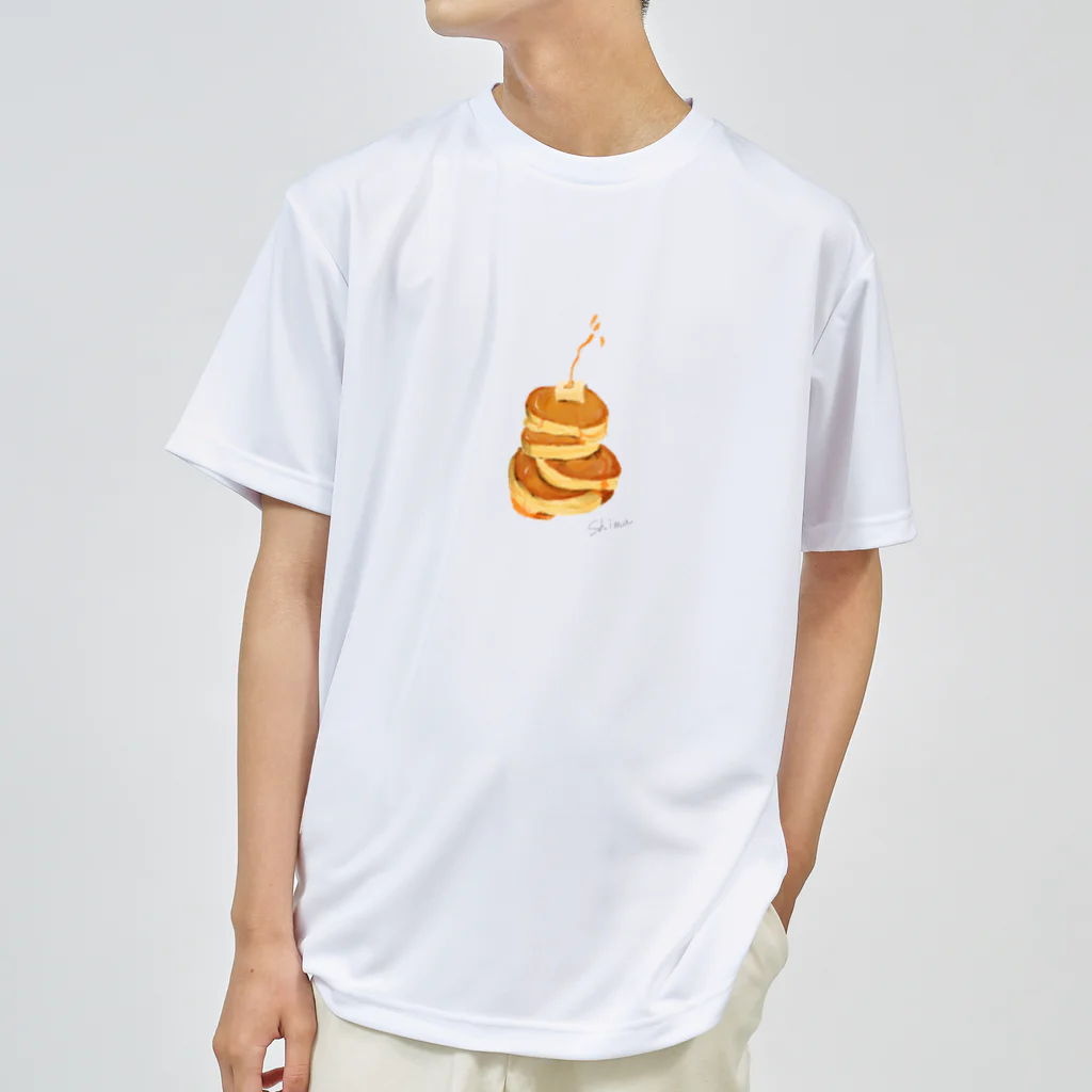 しま✳︎スイーツ/パティシエのパンケーキ ドライTシャツ
