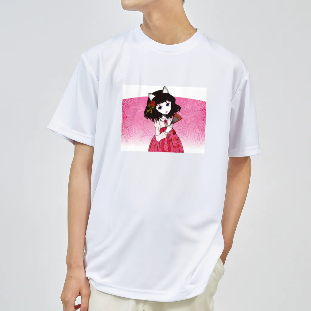 加藤 光雲のRose-design（扇子閉じVer.） Dry T-Shirt