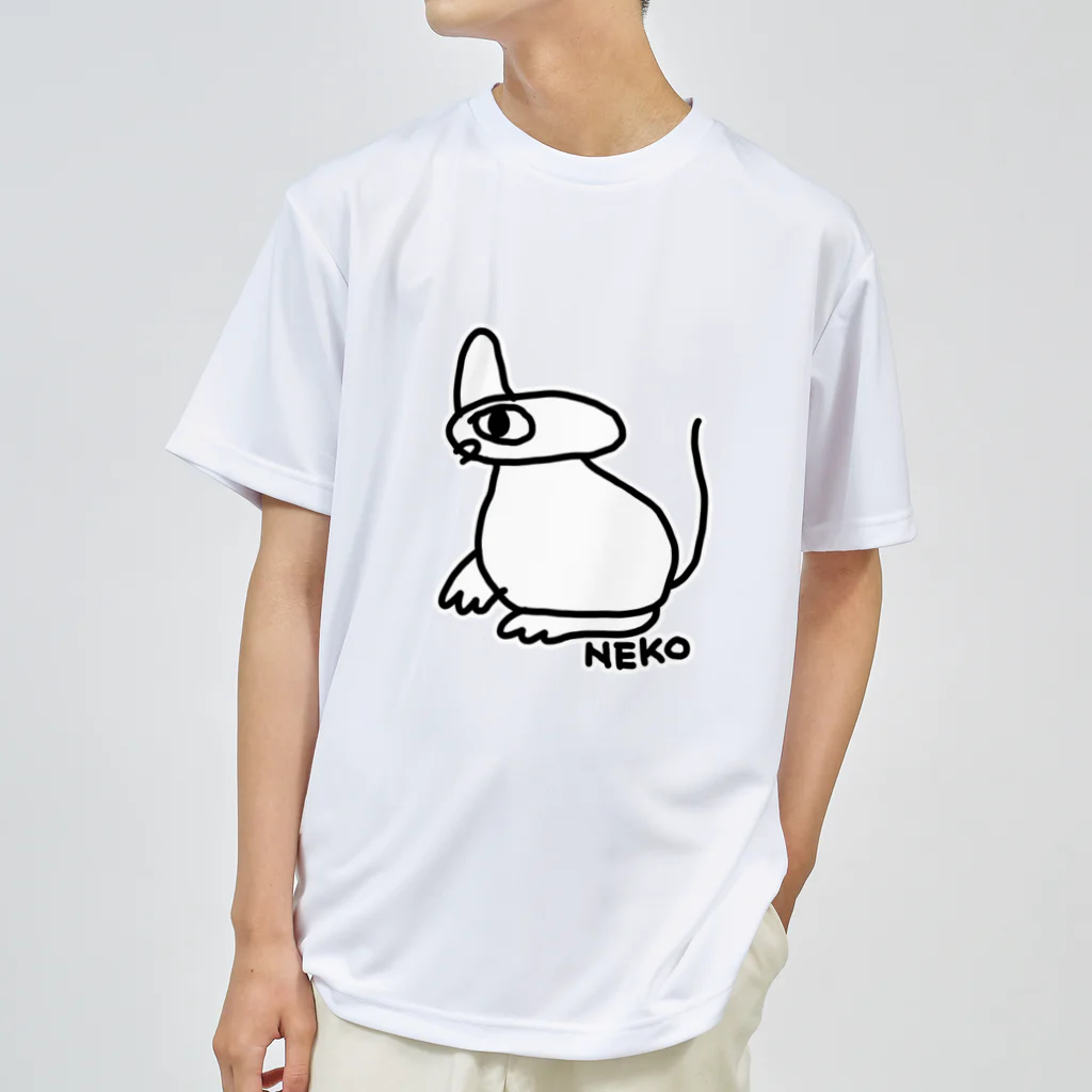 🍤のみくりやねこ(しろ) ドライTシャツ