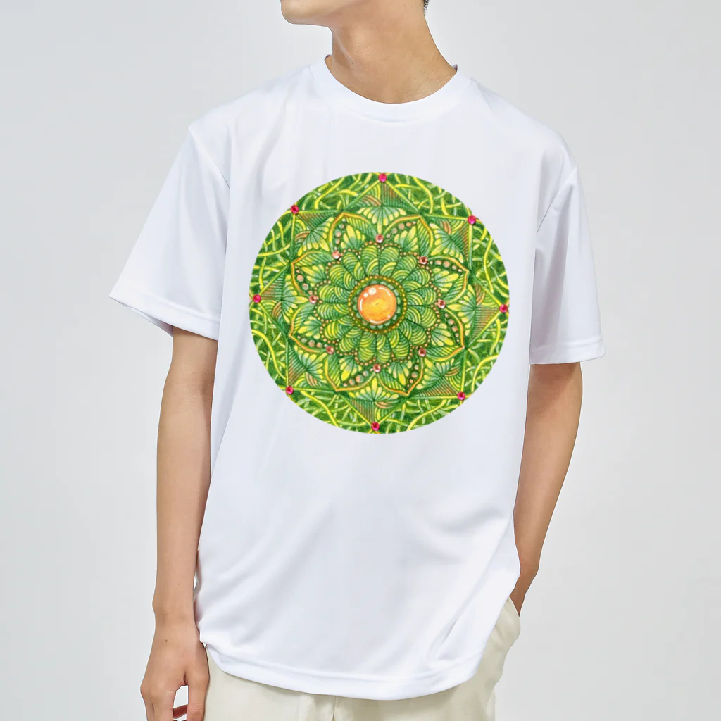 じぱんぐる-zipangle-のmandala-もりのなか ドライTシャツ