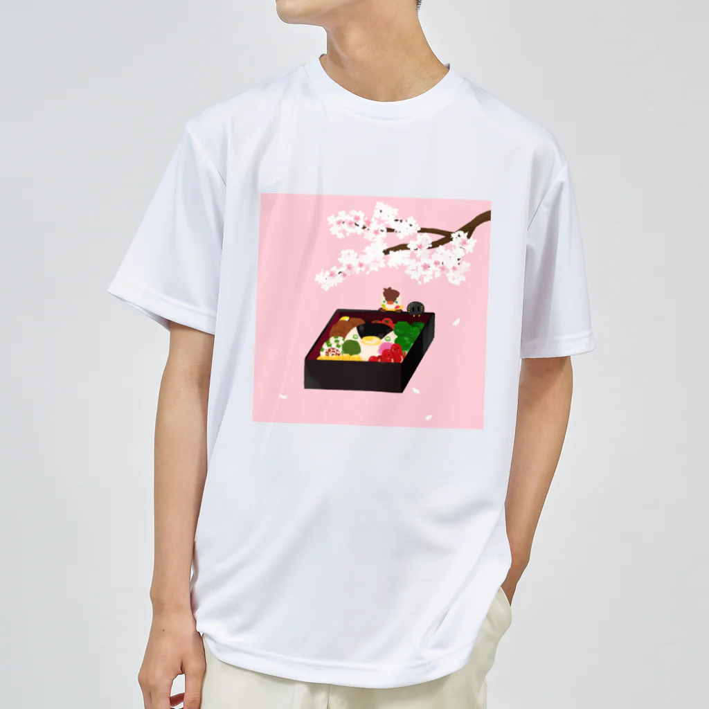 月見里 雀 -yamanashi suzume-のお花見雀 Dry T-Shirt