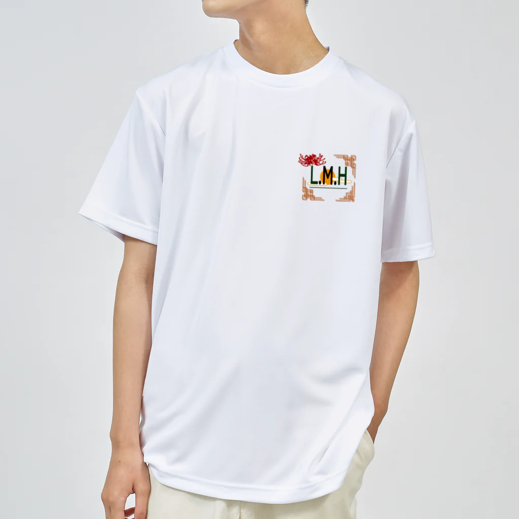 リコリス・曼珠沙華・ヒガンバナのL.M.H Clubロゴ合わせ ドライTシャツ