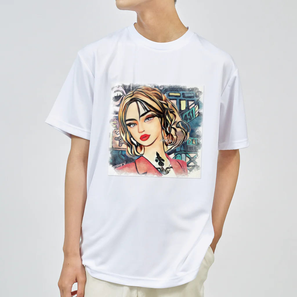 【ホラー専門店】ジルショップのアメリカン女性 Dry T-Shirt