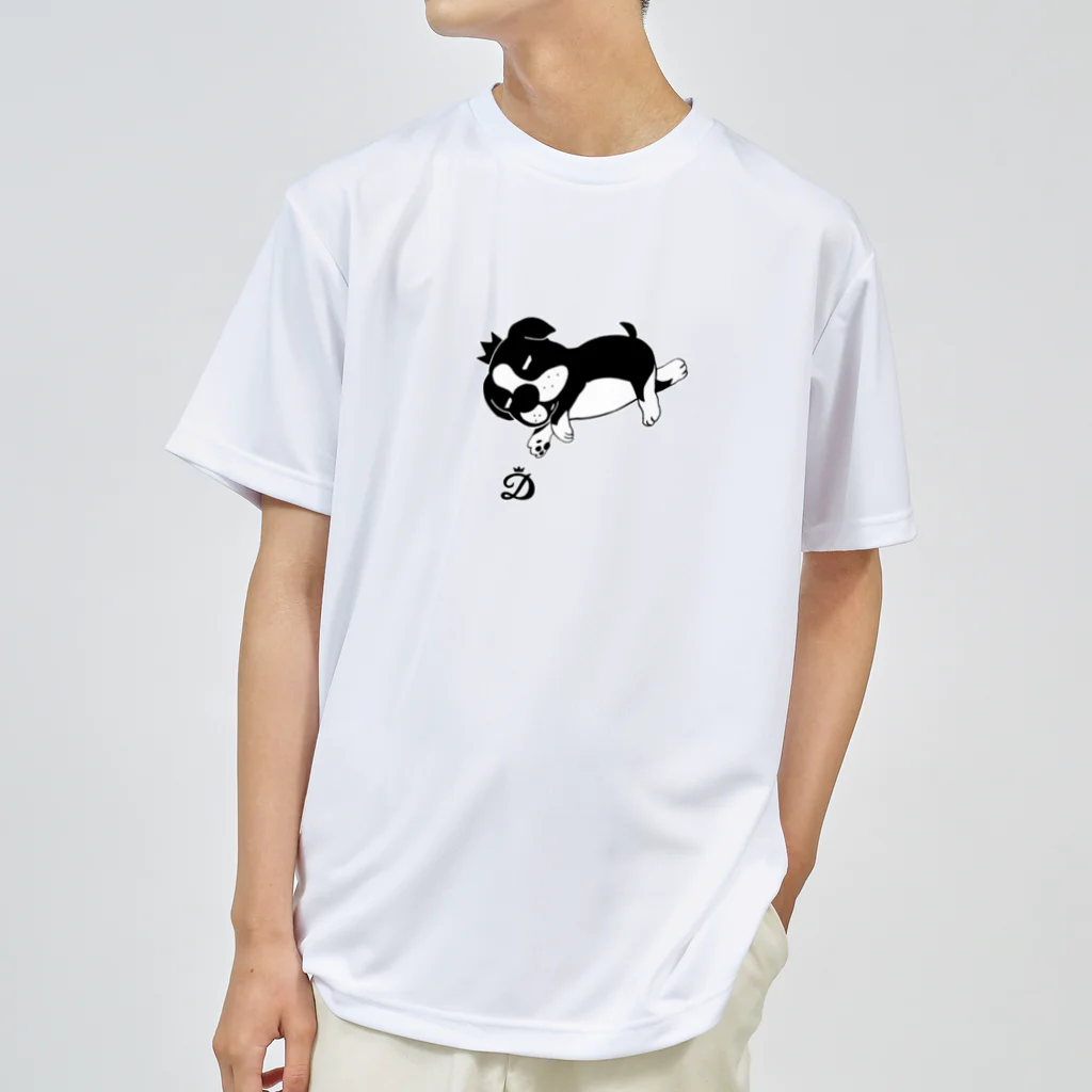 DENANのゴロゴロする犬 Dry T-Shirt