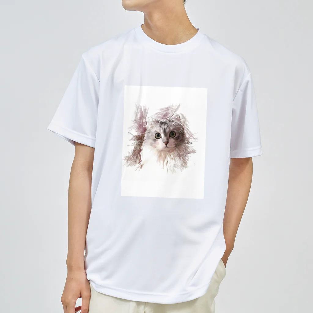 ARTY COATYのお店の猫　デッサン風イラスト Dry T-Shirt