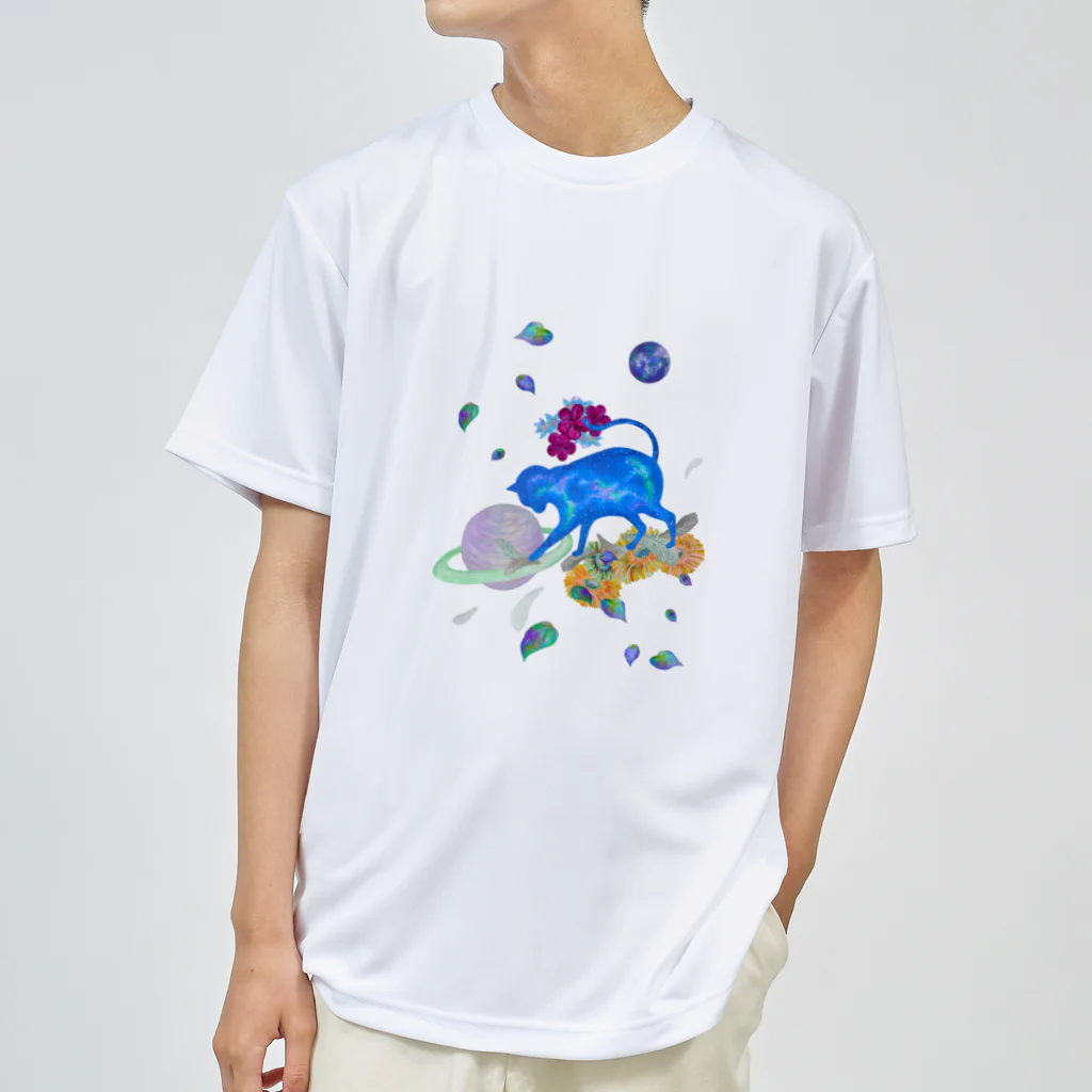 char pottery の宇宙ねこ Dry T-Shirt