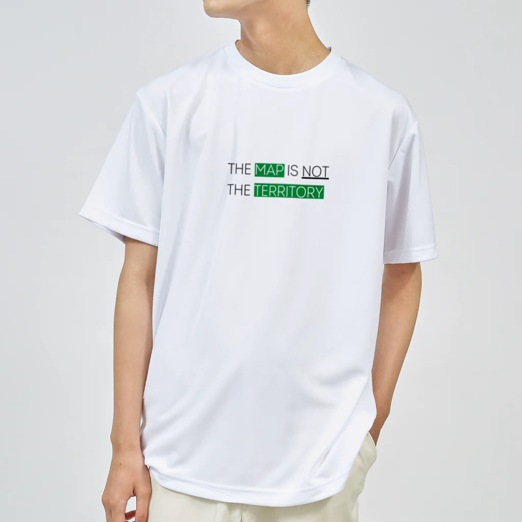 There will be answers.（つんパンダ）オンラインショップのTHE MAP IS NOT THE TERRITORY Dry T-Shirt