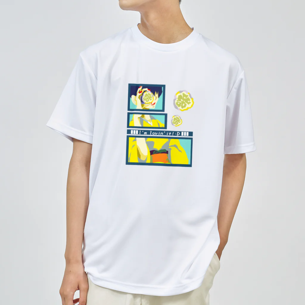 GOODS SHOP【そぞろな小窓】 SUZURI店の【I'm lovin' it! :D -yuzu-】 ドライTシャツ