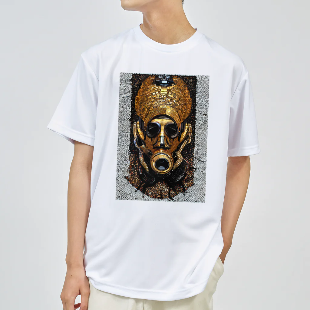D-MALIBUのガスマスクをする古代ファラオのモザイクアート Dry T-Shirt