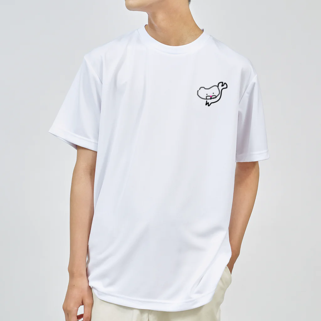 やぶれ・まんじゅうのにゃん魚 ドライTシャツ