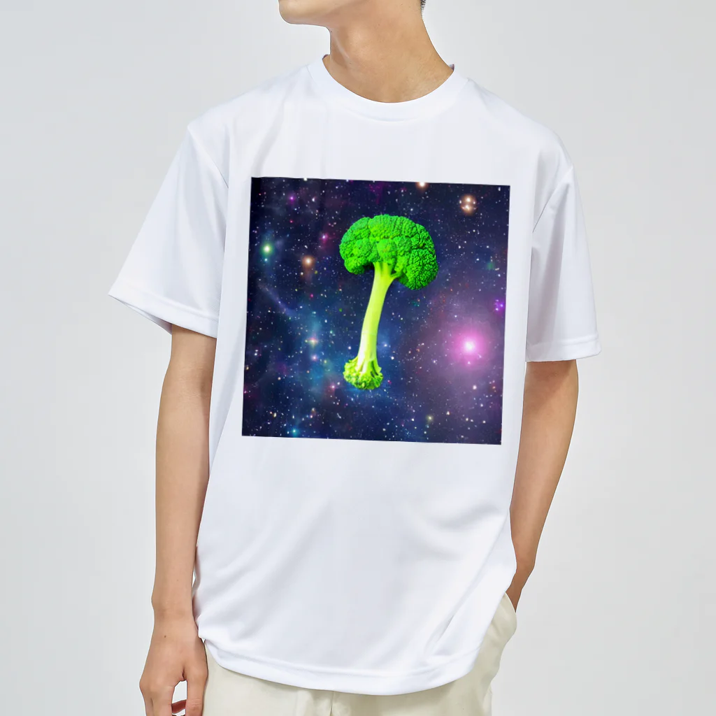 AI画家『Stable Diffusion』Shopのスペース・ブロッコリー🥦 ドライTシャツ