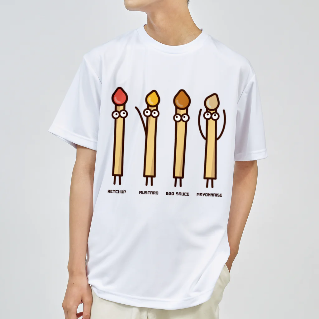 高堂玲/イラストの方のフライドポテト4兄弟 ドライTシャツ