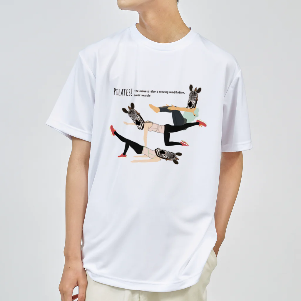 Drecome_Designのピラティス・シマウマ Dry T-Shirt