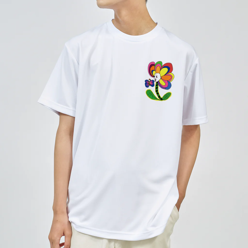 garageshopnoahのflower＆butterfly ドライTシャツ