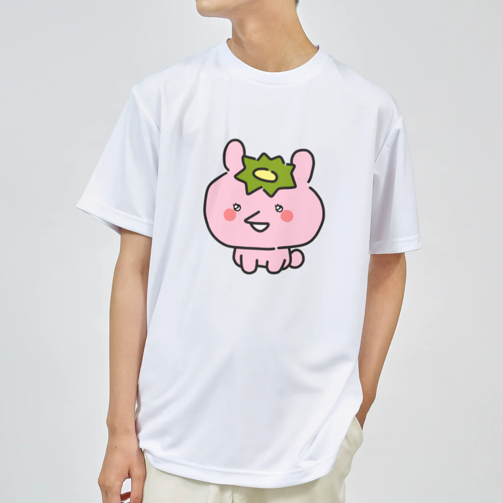 flower87boxのかっぱうさぎ（ピンク） ドライTシャツ