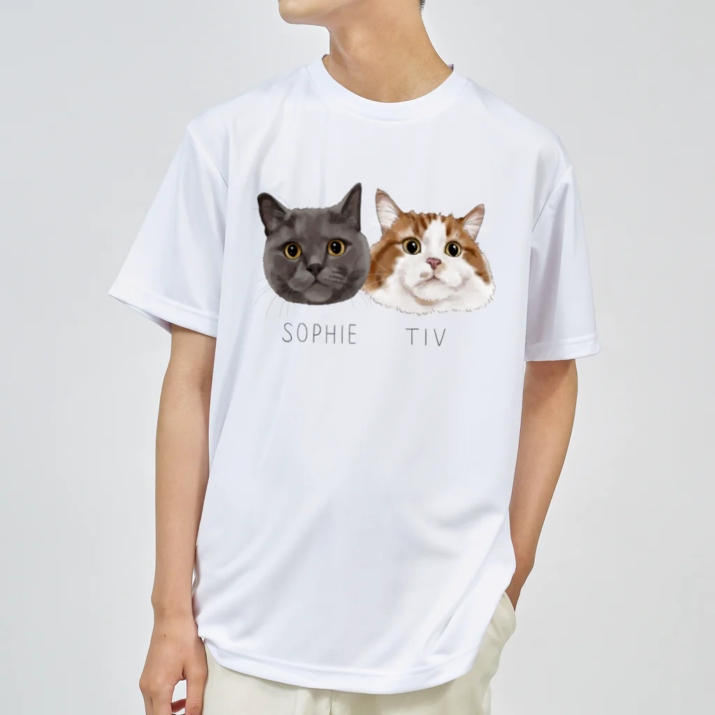 みきぞーん｜保護猫 ミッキー画伯と肉球とおともだちのsophie tiv ドライTシャツ