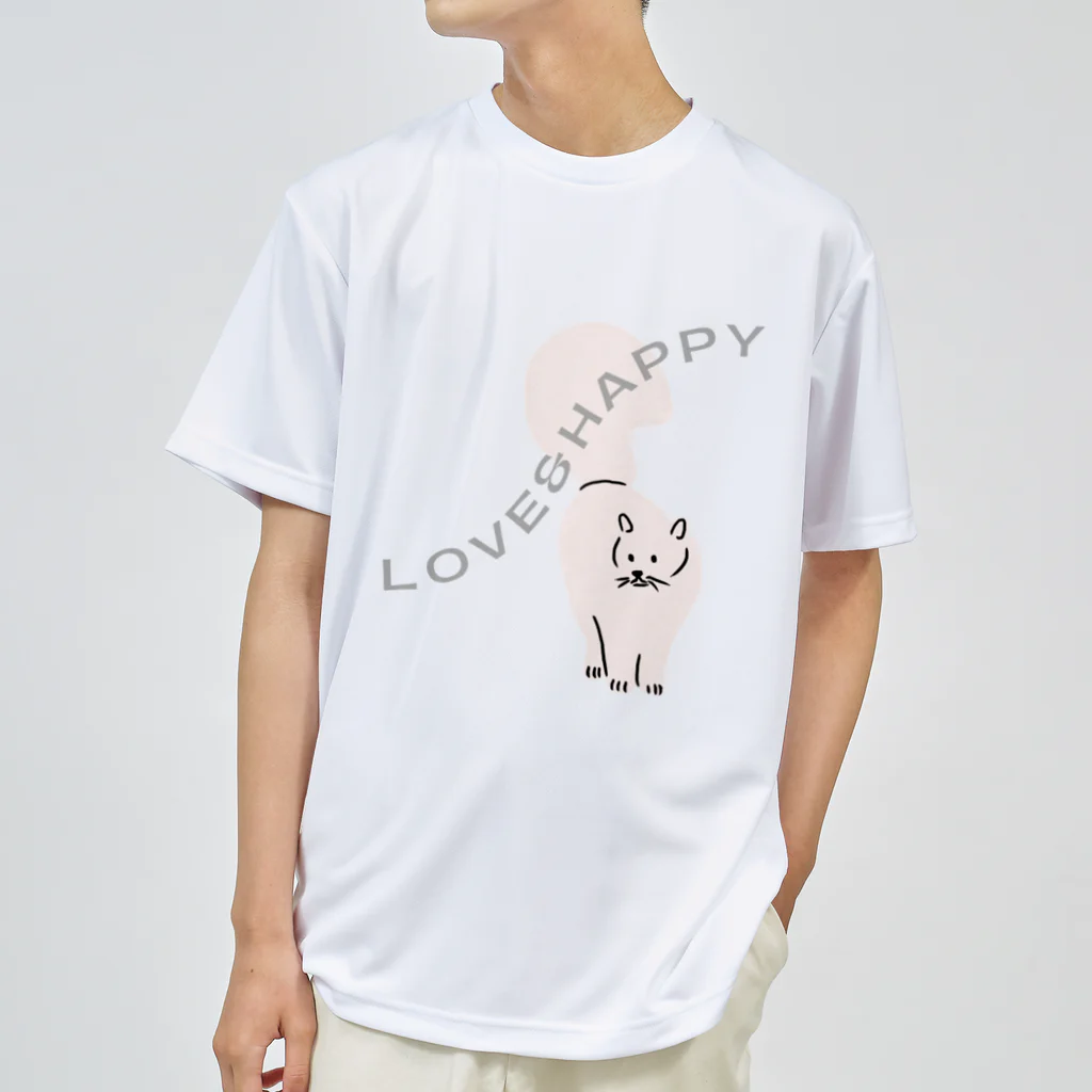 保護猫広場　ラブとハッピーのゆるふわねこ【500円分の寄付になります】 ドライTシャツ