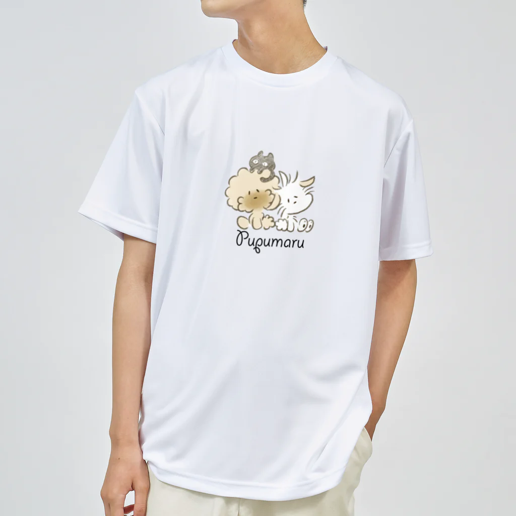 ぷぷまるのぷぷまる ねこもいっしょ おおきめ Dry T-Shirt