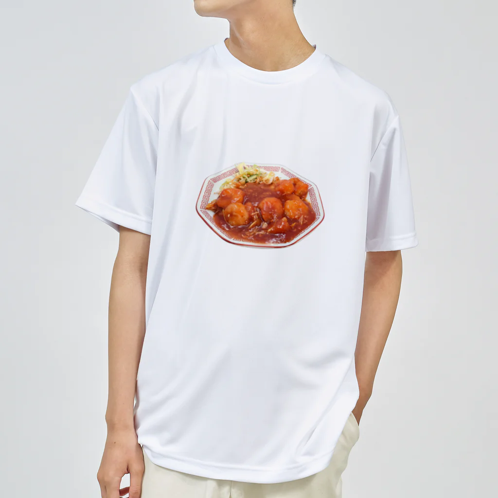 メシテロタイプ（飯テロTシャツブランド）のエビチリ（虾辣椒） Dry T-Shirt