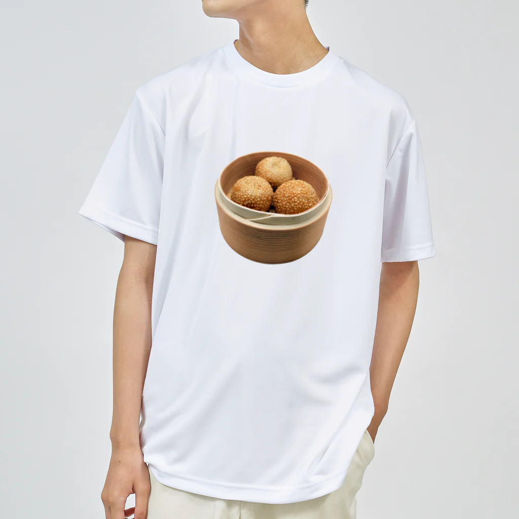 メシテロタイプ（飯テロTシャツブランド）のごま団子（芝麻饺子） Dry T-Shirt