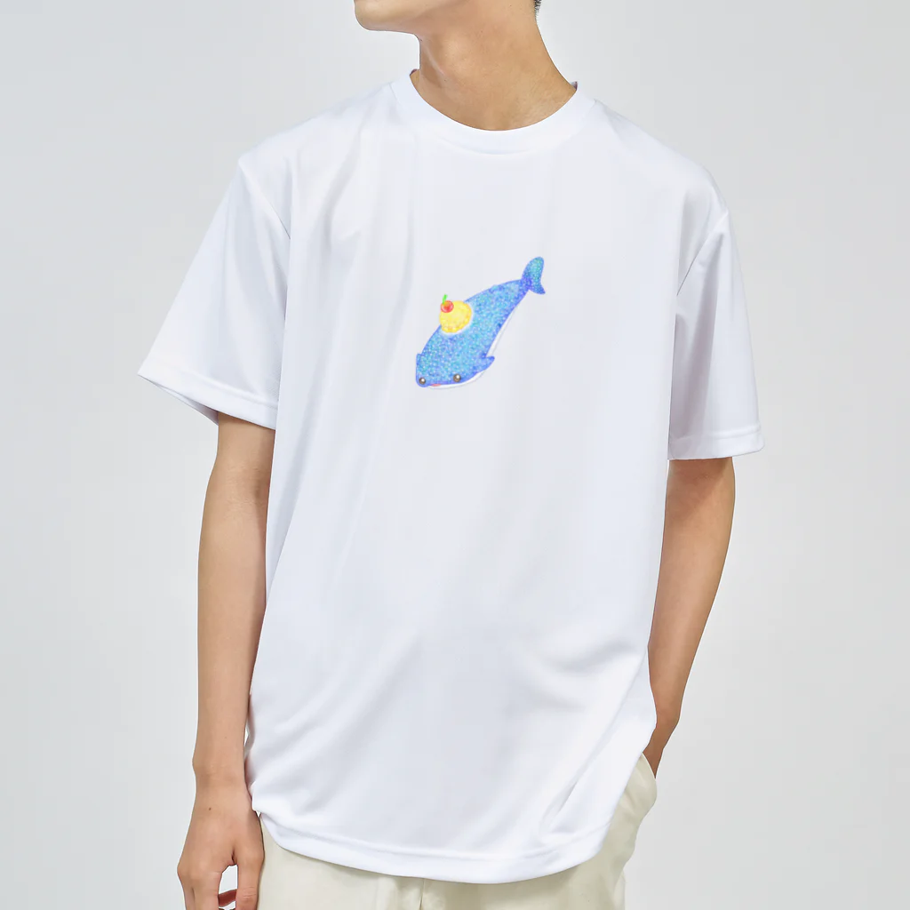 satoayaのアニマルカフェのシ―フードアニマル　クリームソーダジンベイ Dry T-Shirt