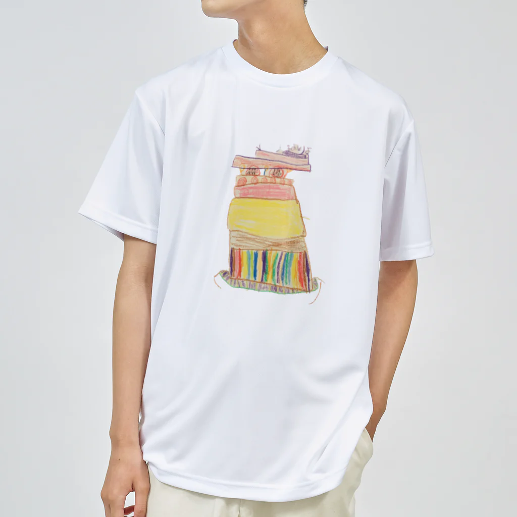 KidsArtの【子どもの絵】バースデーケーキ ドライTシャツ