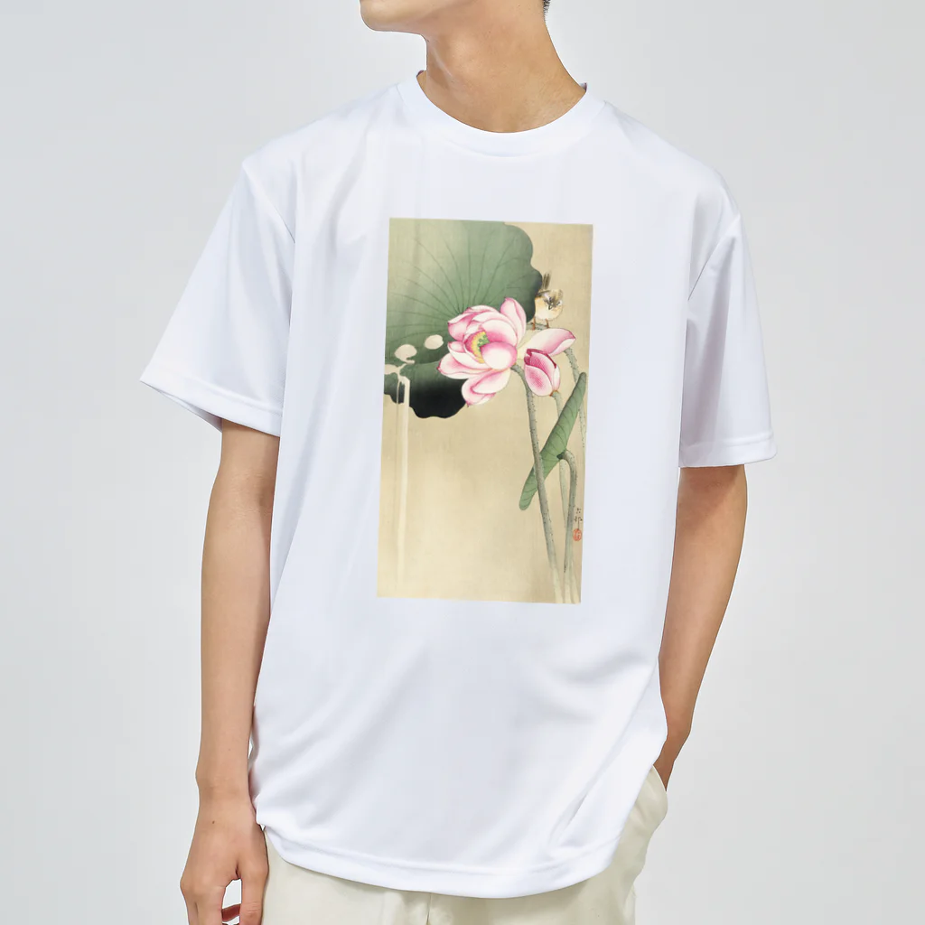 MUGEN ARTの小原古邨　蓮と雀　Ohara Koson / Songbird and Lotus Dry T-Shirt