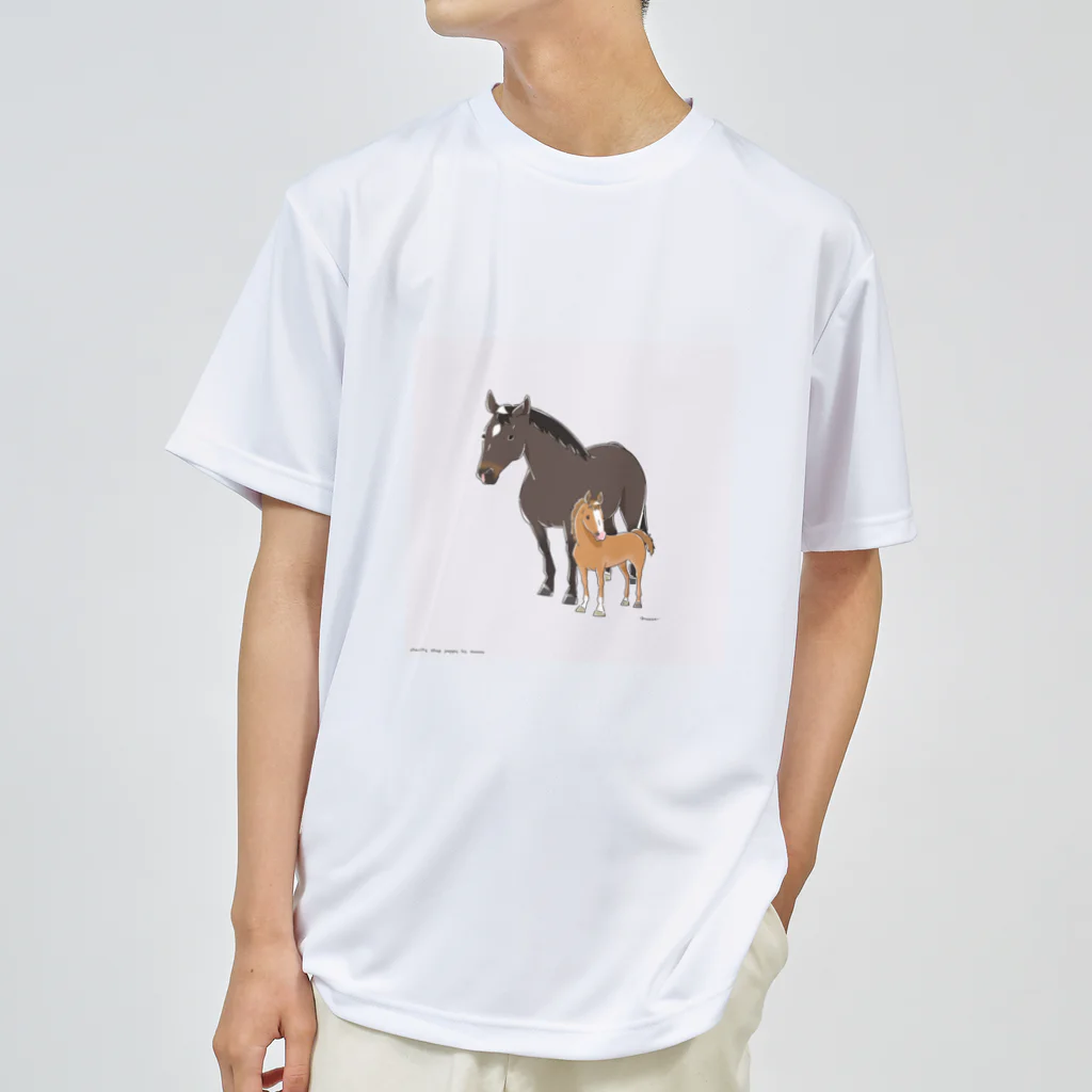 POPPY＿moooo  チャリティーショップの親子　4 ドライTシャツ