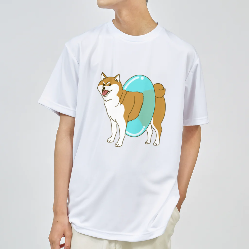 takaseのSHOPのプールに行く気の柴犬 Dry T-Shirt