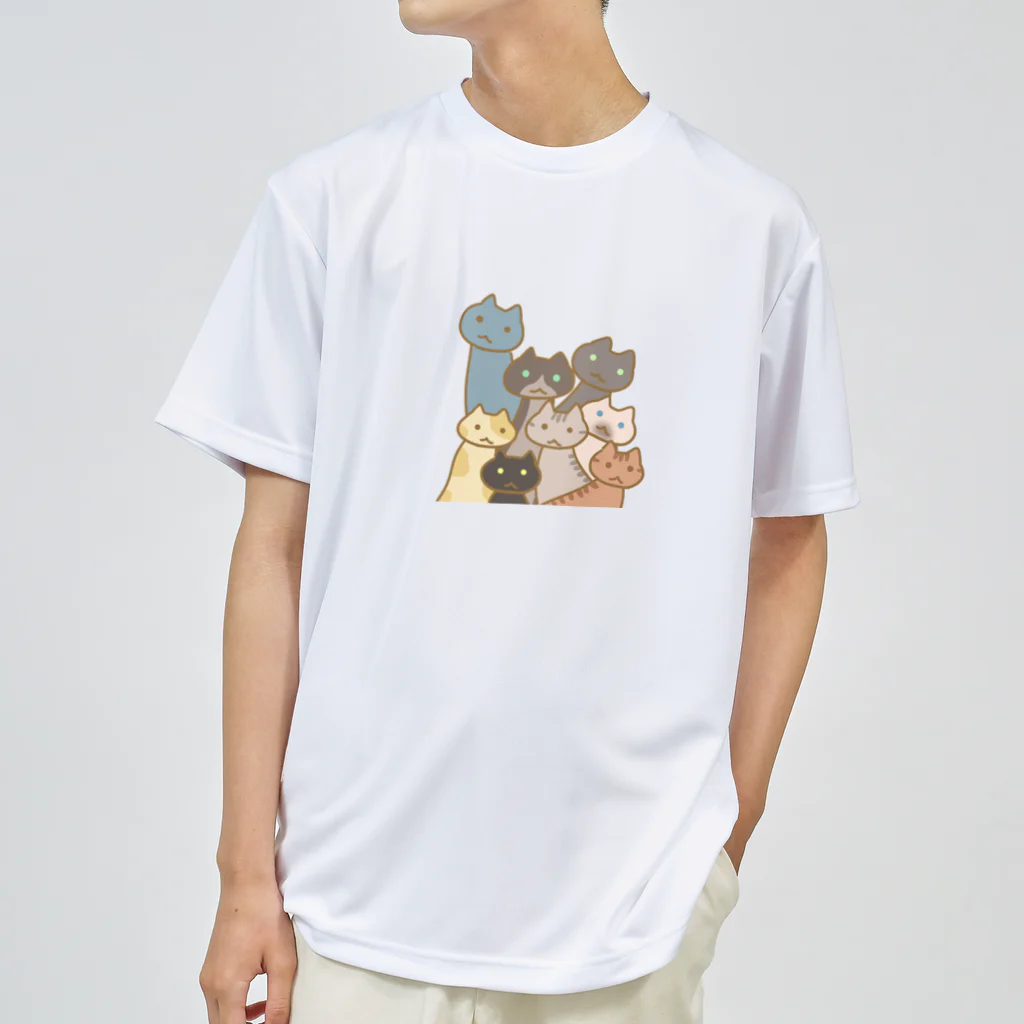 アトリエかののにゃんこ大集合 ドライTシャツ