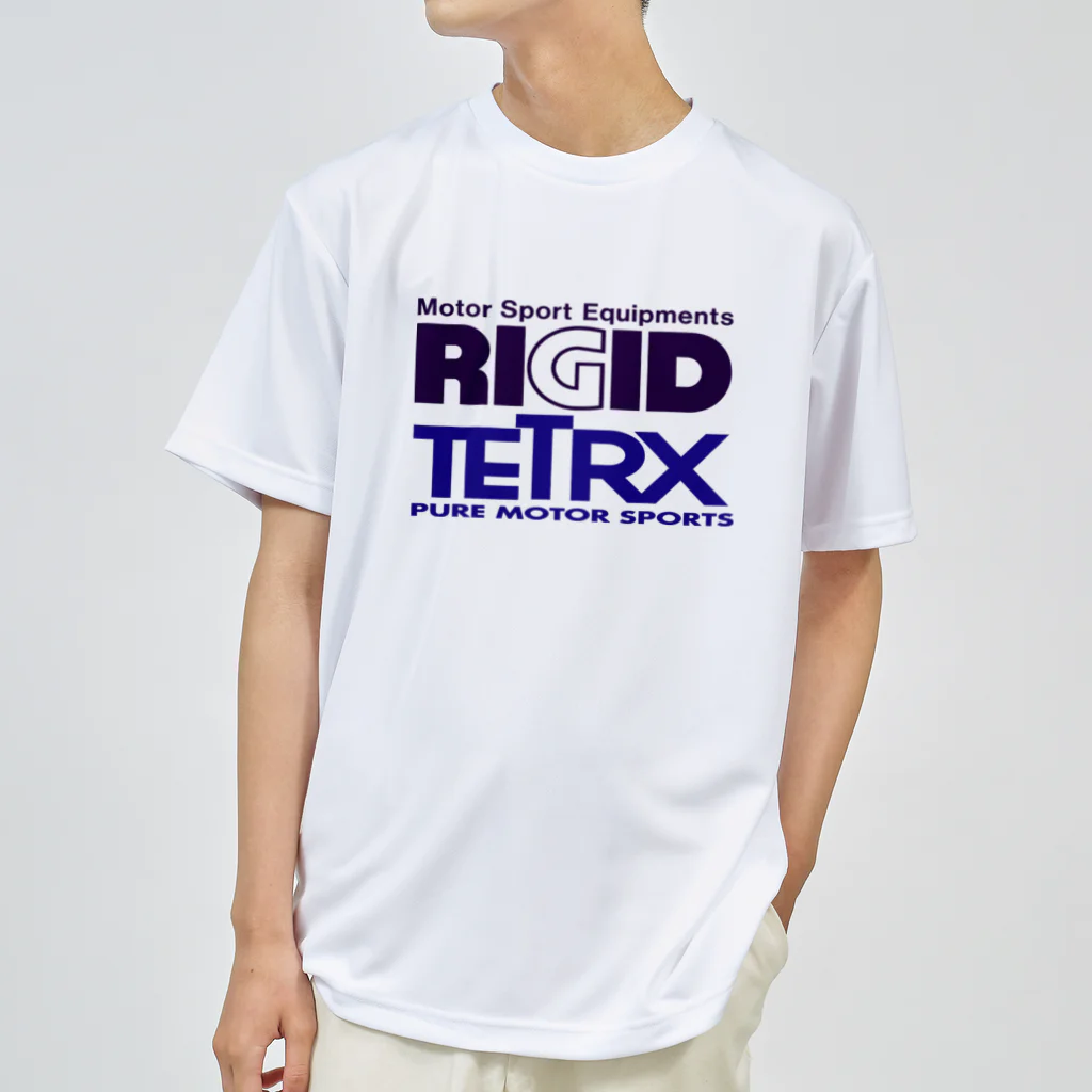 リジット・モータースポーツのRIGID-TETRX透過ロゴ紺 Dry T-Shirt