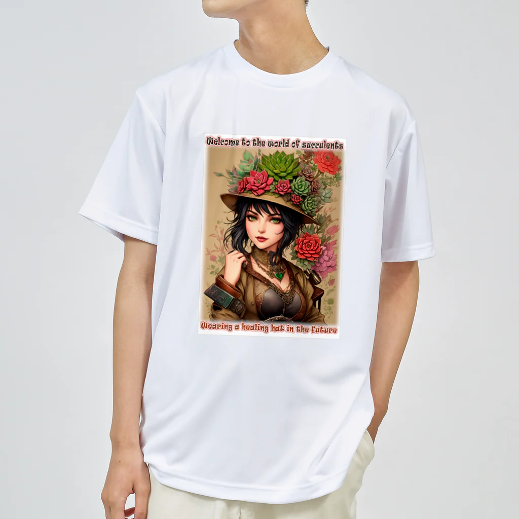 saayaan＠succulent_artistの多肉植物ショップの店員 Dry T-Shirt