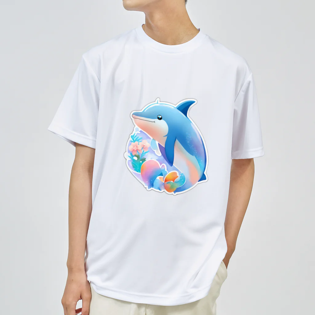 dolphineの可愛いイルカ ドライTシャツ