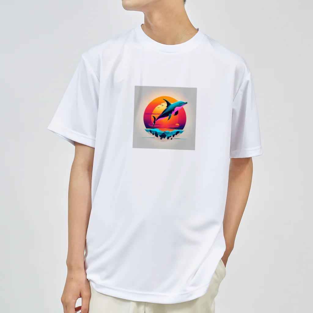 dolphineのイルカと太陽と海の物語 Dry T-Shirt