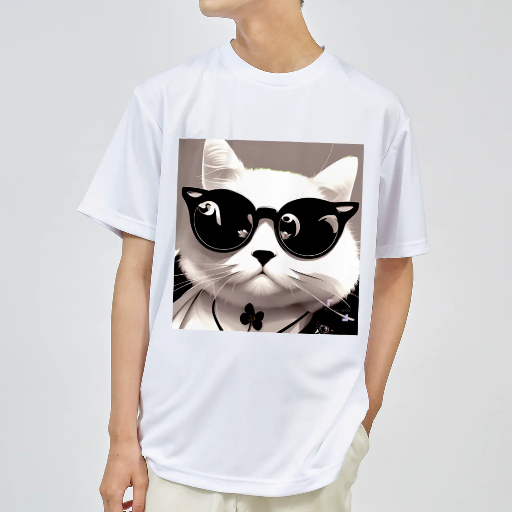 Connect Art SUZURI STOREのConnect Art 001 Cat ドライTシャツ