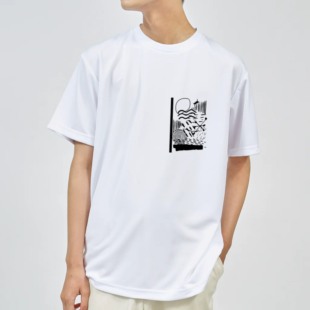 saesaeshoのアート街の猫 ドライTシャツ